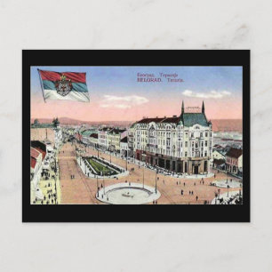 Cartão postal antigo, Belgrado, Terazije