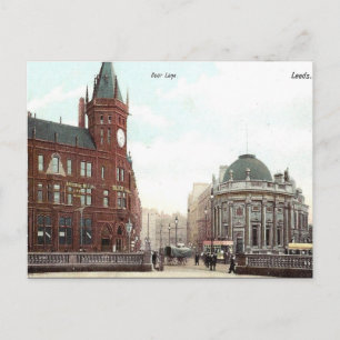 Cartão postal antigo - Boar Lane, Leeds, Yorkshir