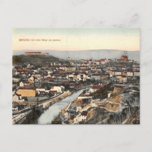 Cartão postal antigo - Brno, República Checa