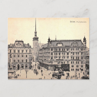 Cartão postal antigo - Brno, República Checa