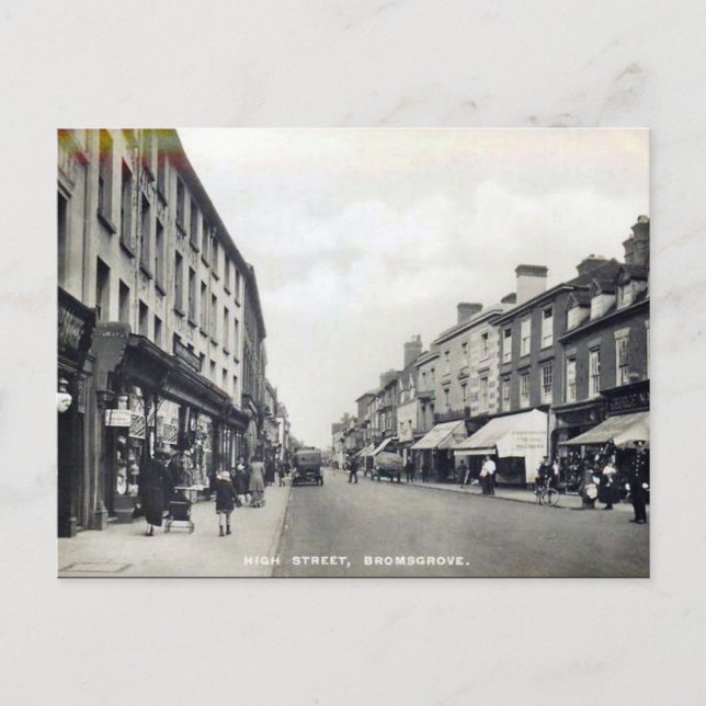 Cartão postal antigo - Bromsgrove, Worcestershire (Frente)