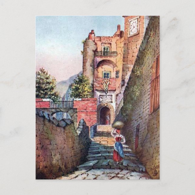 Cartão postal antigo - Capri, Itália (Frente)