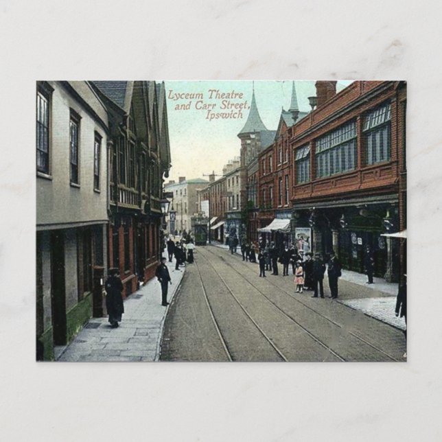 Cartão Postal Antigo - Carr St, Ipswich, Suffolk (Frente)