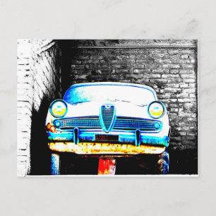 Cartão Postal Antigo carro