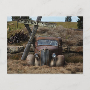 Cartão Postal Antigo carro