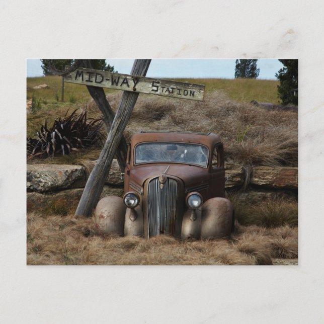 Cartão Postal Antigo carro (Frente)