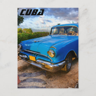 Cartão Postal Antigo carro clássico americano em Trinidade, Cuba