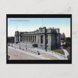 Cartão postal antigo - Casas do Parlamento, Melbo