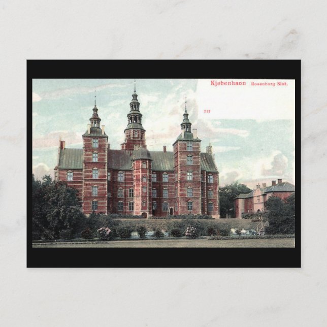 Cartão postal antigo - Castelo de Rosenborg, Copen (Frente)