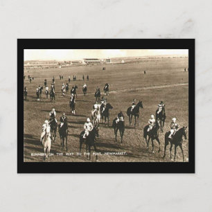 Cartão Postal Antigo - Cavalos de Corrida em Newma