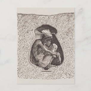 Cartão Postal Antigo cemitério indiano