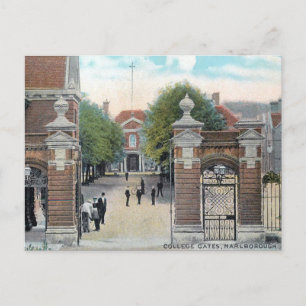 Cartão postal antigo - Colégio Marlborough, Wiltsh