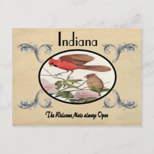 Cartão postal antigo com visual retrô do estado de