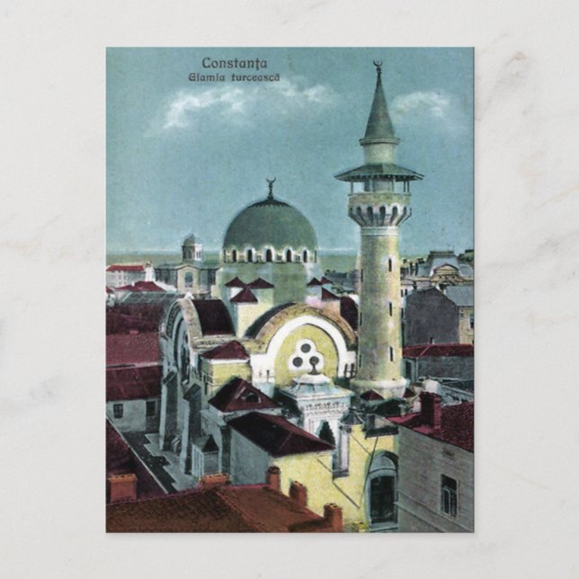 Cartão postal antigo - Constanta, Romênia (Frente)