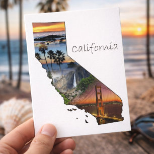 Cartão Postal Antigo da Califórnia – Viagens pelo 