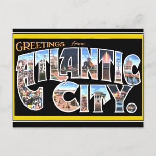 Cartão postal antigo da cidade atlântica