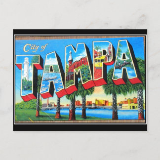 Cartão postal antigo da cidade de Tampa
