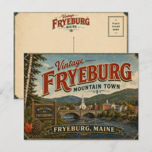 Cartão postal antigo da cidade montanhosa de Fryeb