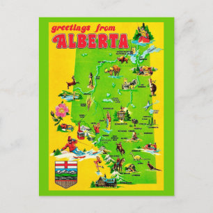 Cartão postal antigo de Alberta Canadá