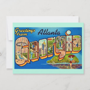 Cartão postal antigo de Atlanta