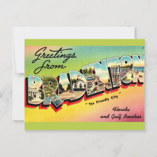 Cartão postal antigo de Bradenton FL