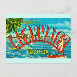 Cartão postal antigo de Clearwater Florida