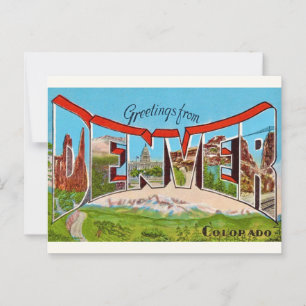 Cartão postal antigo de Denver Colorado