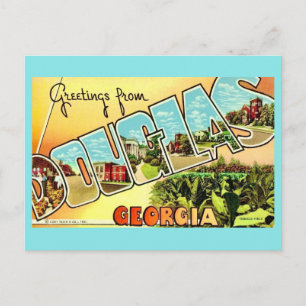 Cartão postal antigo de Douglas Geórgia
