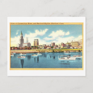 Cartão Postal Antigo de Hartford, Conn., Horizonte
