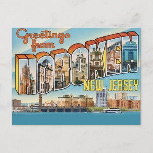Cartão postal antigo de Hoboken NJ