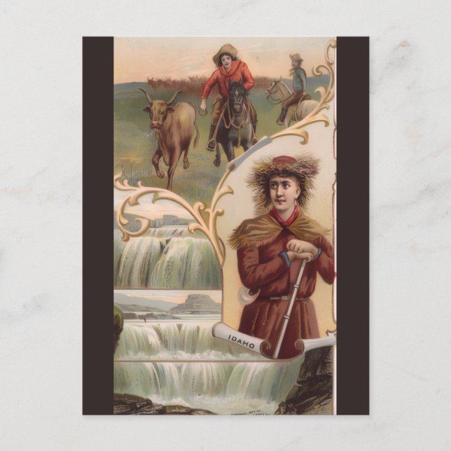 Cartão Postal Antigo de Idaho (Frente)