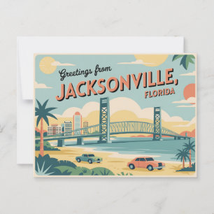 Cartão Postal Antigo de Jacksonville   Saudações d