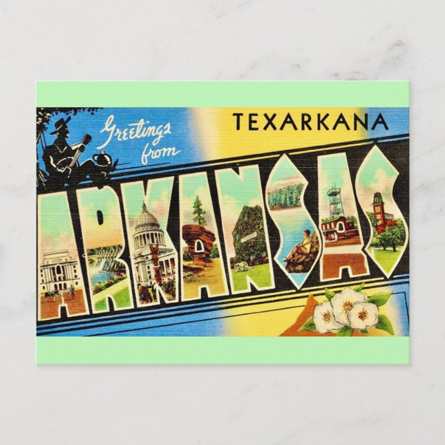 Cartão postal antigo de Texarkana Arkansas  (Frente)