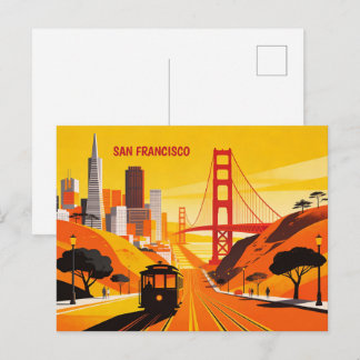 Cartão postal antigo de viagem de San Francisco Go