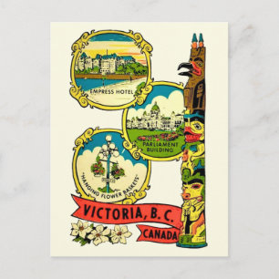 Cartão postal antigo de Victoria BC