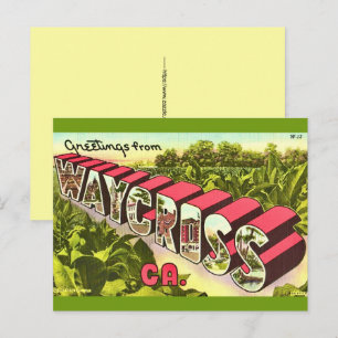 Cartão postal antigo de Waycross GA