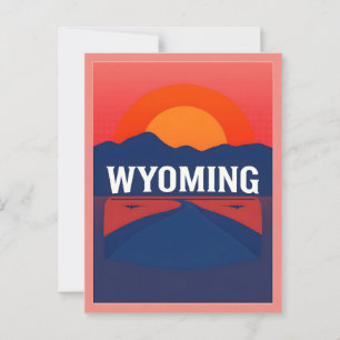 Cartão postal antigo de Wyoming
