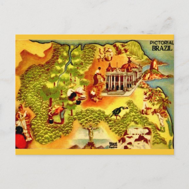 Cartão Postal Antigo do Brasil (Frente)