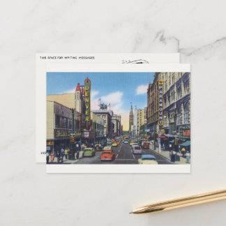 Cartão Postal Antigo do Centro de Denver - Reimpre