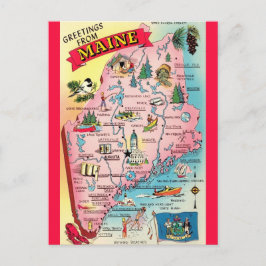 Cartão postal antigo do estado do Maine