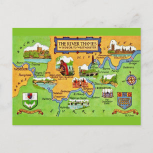 Cartão postal antigo do rio Tâmisa