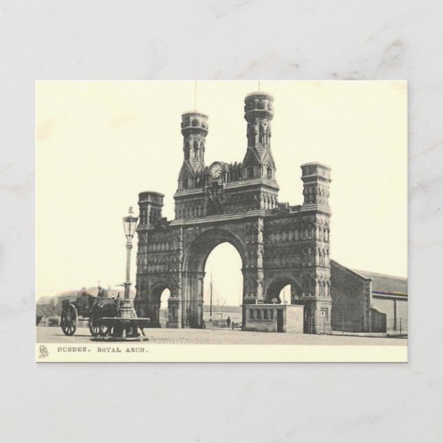 Cartão postal antigo - Dundee, Escócia (Frente)