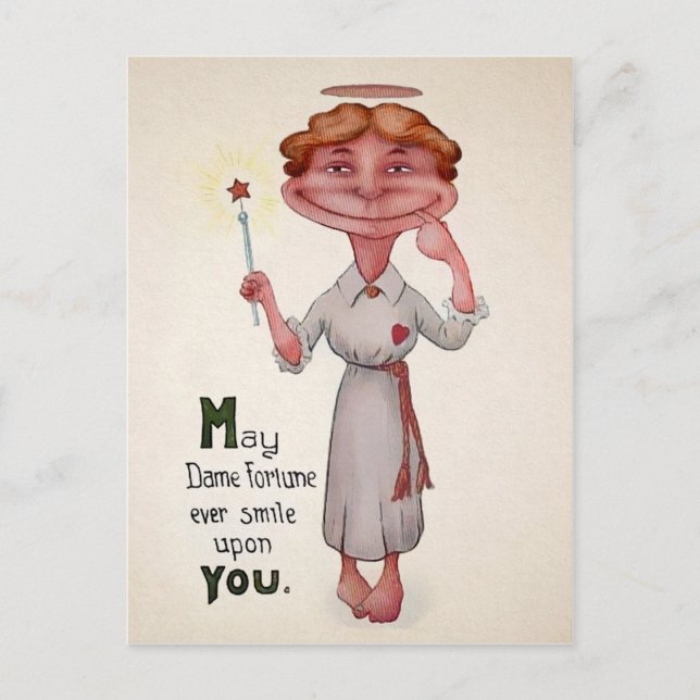 Cartão postal antigo e estranho da era vitoriana (Frente)