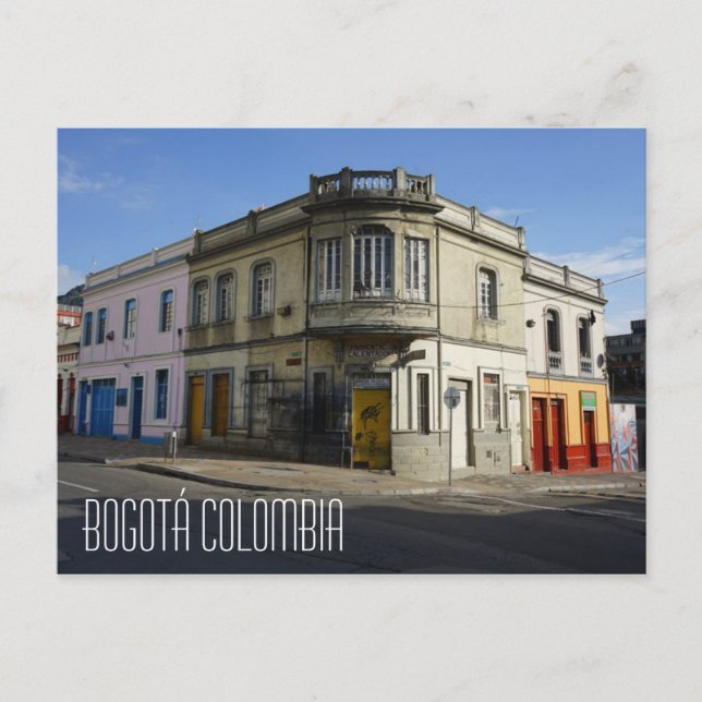 Cartão Postal Antigo edifício Bogotá Colômbia (Frente)