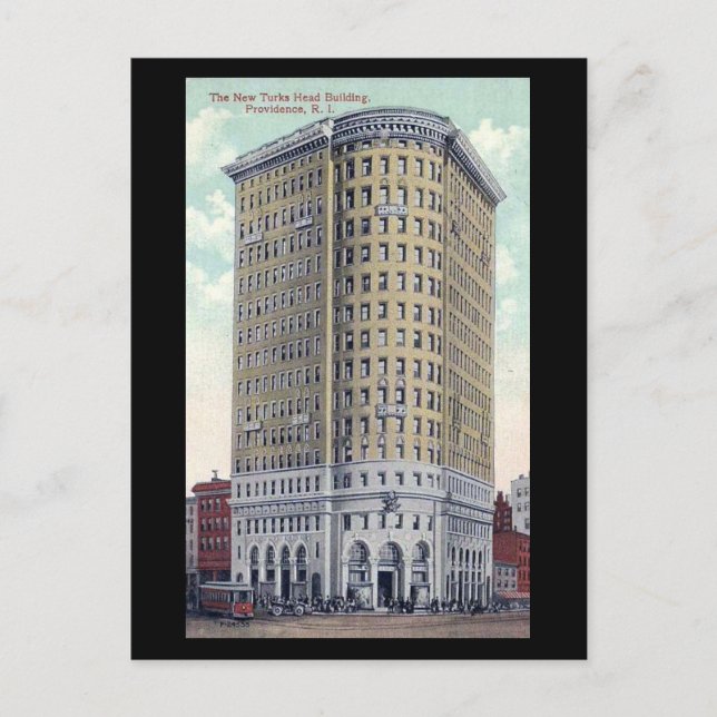 Cartão postal antigo - Edifício da cabeça do Turk, (Frente)