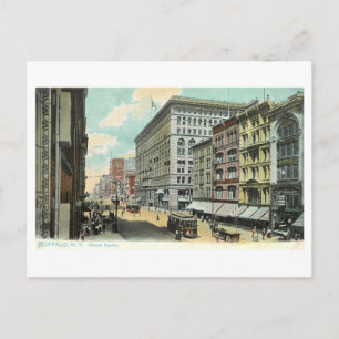 Cartão Postal Antigo Ellicott Square, Buffalo, Nova York
