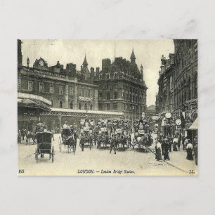 Cartão Postal Antigo - Estação da Ponte de Londres