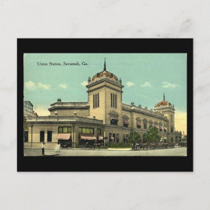 Cartão Postal Antigo, Estação da União, Savana, Ge