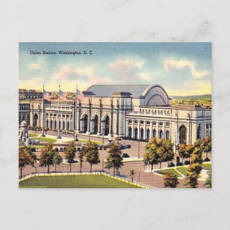 Cartão Postal Antigo - Estação da União, Washingto