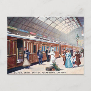 Cartão postal antigo - Estação de Charing Cross